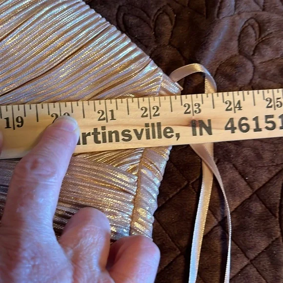 NWT Mac Duggal Metallic Ruched A-Line Gown Size 16 - Picture 11 of 16